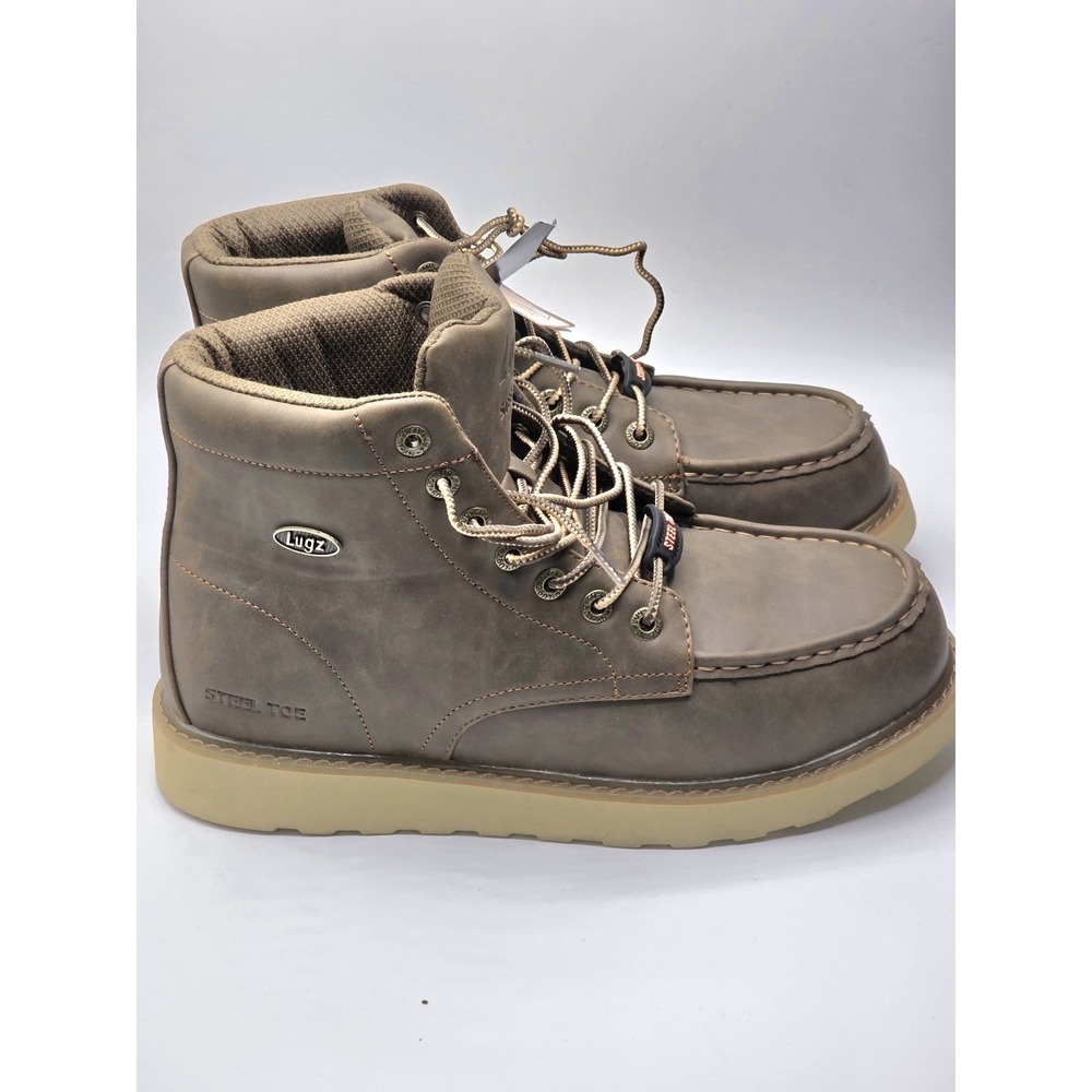 LUGZ Men Wide Steel Toe Chukka Work Boots Construction Safety Shoe SIZE 11W - Picture 3 of 7